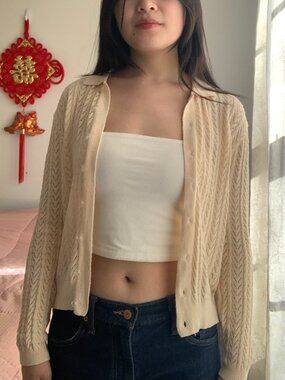 Vintage Baby Pink Cardigan